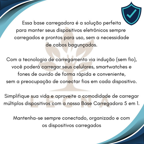 Carregador Sem Fio Para iPhone Apple Watch AirPods Indução B