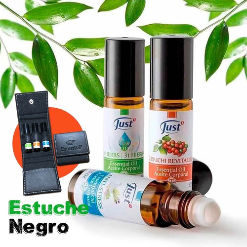Imagen 6 de 8 de Set De Aceites Swiss Just Essential 3 Y Estuche Negro