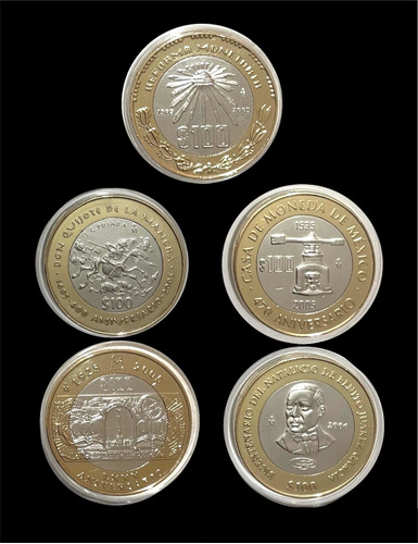 Set De Monedas De 100 Pesos Especiales Conmemorativas Juarez