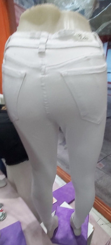 Jean Dama Blanco Elastizado