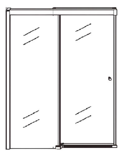 Mampara Para Baño 160x160 Cm 2 Hojas De 6mm / Camino 1