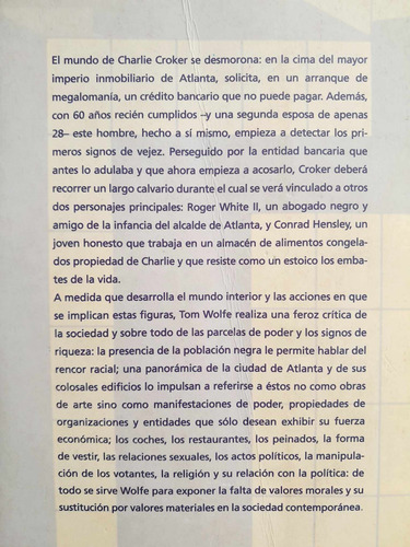 Todo Un Hombre - Tom Wolfe (Usado)