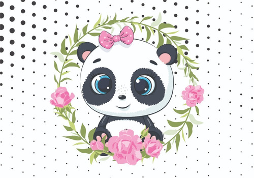 Imagem 4 de 7 de Kit Festa Painel + Displays Panda Aniversário Menina