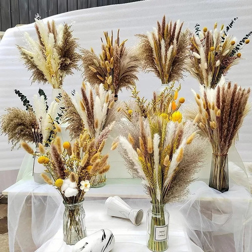 . Plantas Decorativas 65pcs Pampas Secas Flores Artificiales