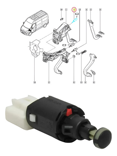 Interruptor Sensor Luz Freio Master 2.3 16v