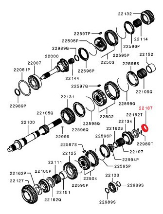 Seguro De Anillo De Transmision Manual De L200 Clasica