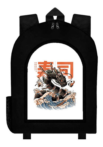 Mochila Negra Arte Japones Japon Oriental Art#ar165