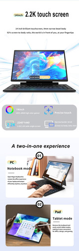 Grty E140p Windows 11 14 Pulgadas 32gb Ram+256gb Ssd Laptops