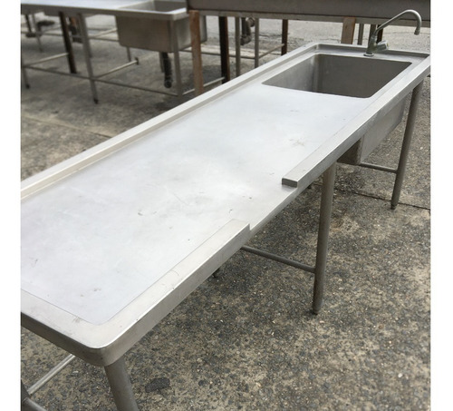 Bancada De Lavagem 1 Cuba Inox 2,30x0,70 X0,85