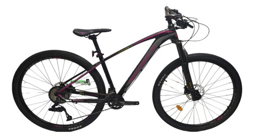 Bicicleta Aquila Rin 29 Grupo Optimus De 9 Hidráulica Color Negro/fucsia Tamaño Del Marco S