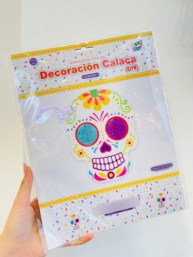 Imagen 2 de 7 de Guirnalda Banner Banderin Calaca Calavera Mexicana Cotillon