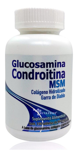Glucosamina, Condroitina, Msm 150 Tabletas Dos Mundos Sabor Sin Sabor