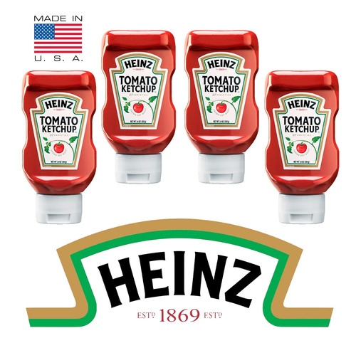 Heinz Ketchup 397g Original Usa Importado Pack X 4 Unidades