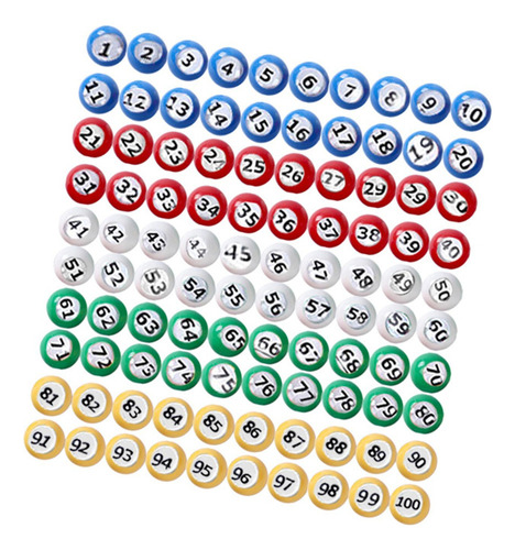New Bolas De Números For Máquina De Lotería De 1 A 100