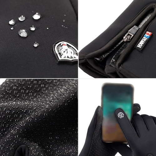 Imagen 6 de 9 de Guantes De Snowboard Guantes De Nieve A Prueba De Negro L