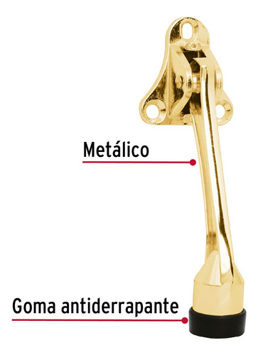 Fija Puerta Metálico Acabado De Latón, Hermex
