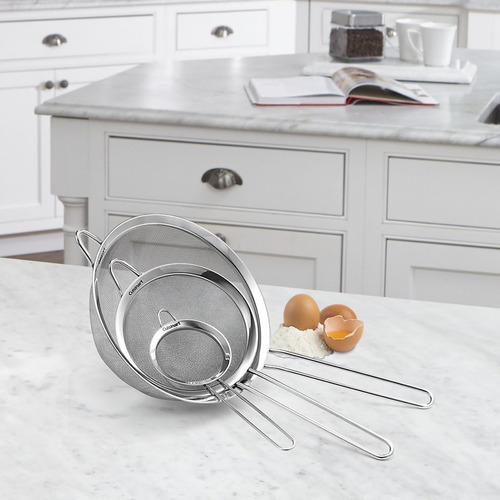 Set De 3 Coladores De Acero Inoxidable Cuisinart Gris