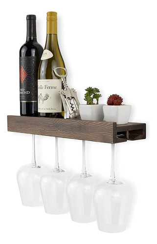 Rustic State Smith - Soporte Para Botellas De Vino Y Copas .