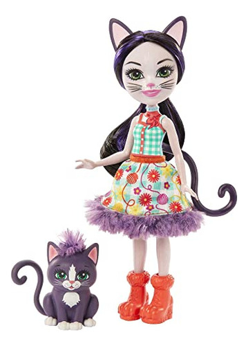 Boneca Enchantimals Ciesta Cat Com Boneco De Alpinista De 6