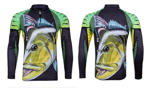 Imagem 3 de 3 de Camiseta De Pesca Sublimada King Brasil Manga Longa - Kff107