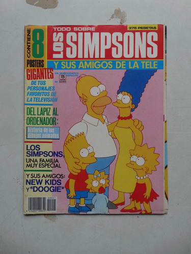 Todo Sobre Los Simpsons Ediziones Zinco 1990 Com 8 Posteres Em Espanhol (Usado)