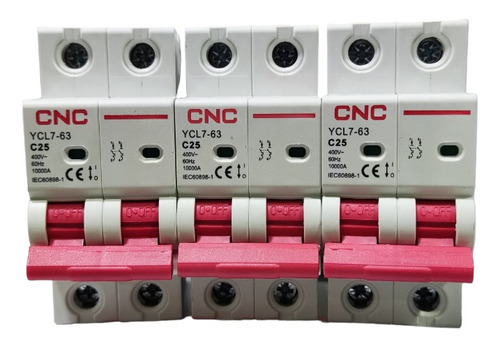 Mini-breaker Ycl7-63, 2polos X 25amp, 10ka, (tipo Riel) Ac