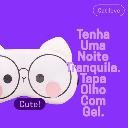 Máscara Para Dormir Com Gel Térmico Reduz Olheira Cansaço