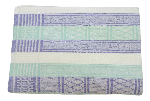 Toalla De Baño Jacquard La Josefina 100% Algodón Absorbente Color Verde Verde / Azul