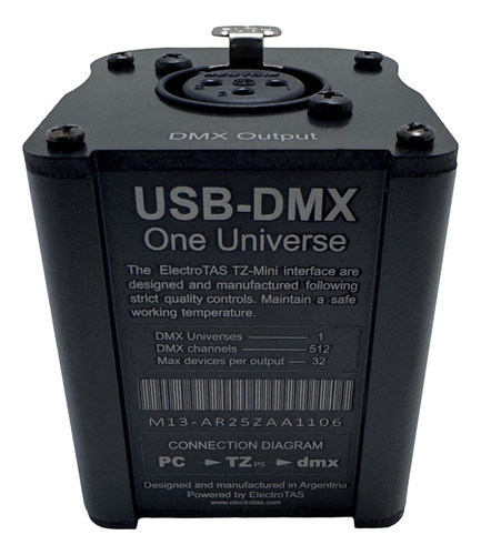 Controlador Dj Electrotas Tz-mini Negro De 512 Canales