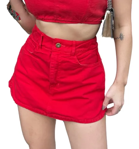 Shorts Saia Moderno Moda Blogueira Curto Balada Jeans