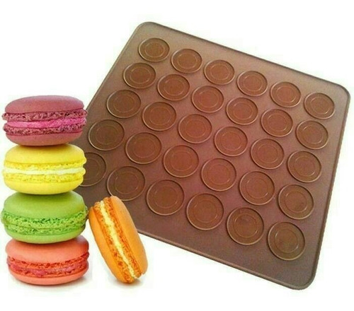 Imagen 1 de 9 de Placa Molde De Silicona Macarons X30 Cavidade Repostería