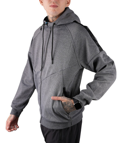 Campera Hombre Brandteam 29117589-gris Melange Jj Deportes