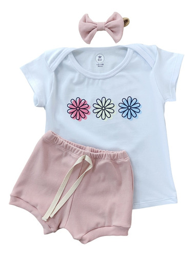 Conjunto Bebe Niña Short Balaca Blusa 