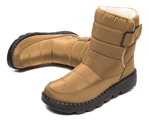 Botas Altas Antideslizantes Para Mujer, Zapatos De Algodón P