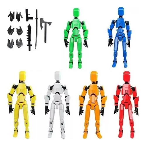 M Kit 6 De T13 Figura De Acción Impresa En 3d Con Múltiples