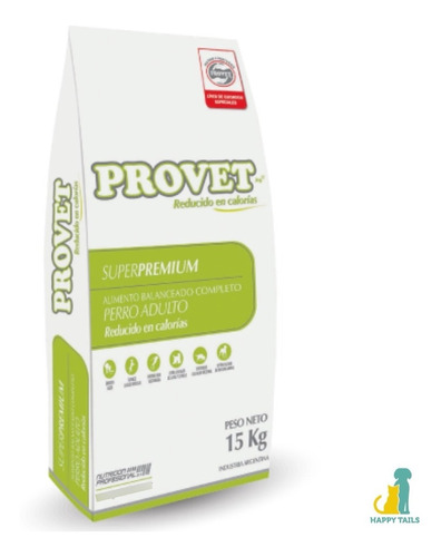 Provet Perro Reducido En Calorias X 15 Kg - Happy Tails 