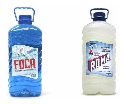 Detergente Liquido Biodegradable Super Pack(1g Roma-1g Foca)