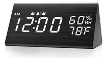 Comprar Reloj Despertador Digital, Marca, Led, 3 Alarmas, Humedad Y