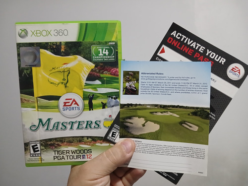 Jogo Xbox 360 Masters Tiger Woods Pga Tour 12 Original Raro!