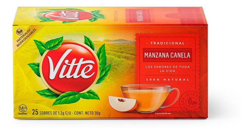 Té Vitté Manzana-canela Caja Con 25 Sobres