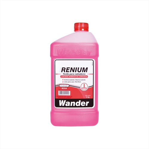 Líquido Anticorrosivo Radiador Rosa Wander X 1 Lt X 12 Un