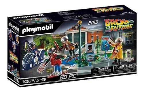 Playmobil Back To The Future Persecución En Monopatín 80 Pzs