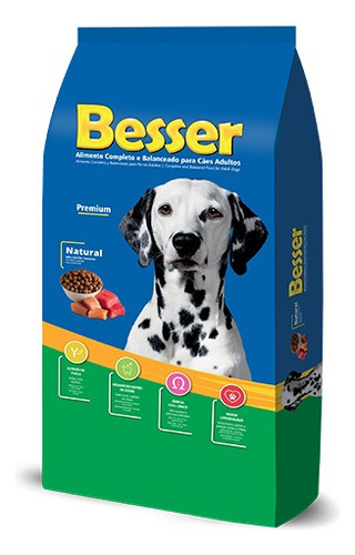 Ração Besser Natural Premium Cães Adultos 7kg