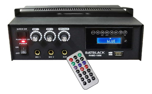 Amplificador Audio 80w Bluetooth/usb/fm Pam3-1006 Batblack