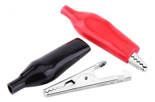 Mini Pinza De Cocodrilo 4cm X2 U. Con Funda Silicona