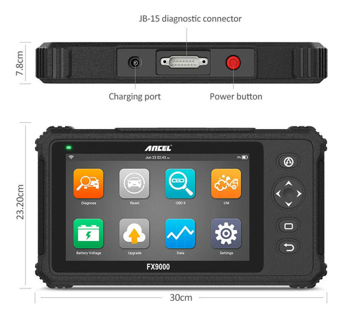Escáner Automotriz Ancel Fx9000 Español Obd2 Portugués