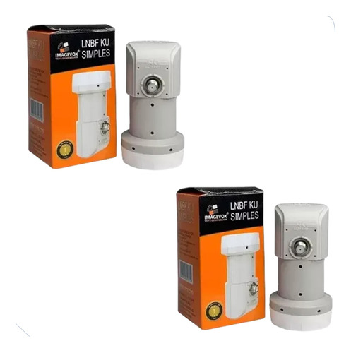 Kit 02 Lnb Simples Banda Ku Universal Lnbf 1 Saída Full Hd