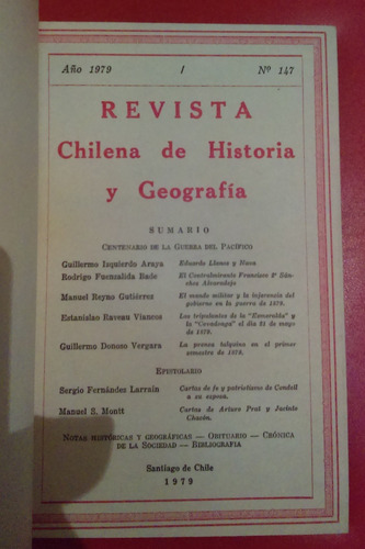 Revista Chilena De Historia Y Geografía N.º 147 