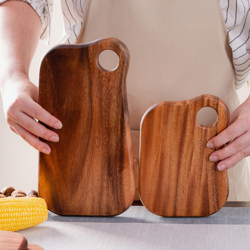 1 Tabla De Cortar De Madera, Tabla Pequeña , Bandeja Nuez L