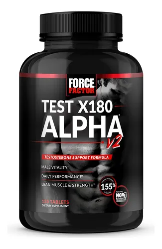 Force Factor Test X180 Alpha V2 T-support Para Hombres, Suplemento T Para Ayudar A Desarrollar Fuerza, Aumentar El Óxid